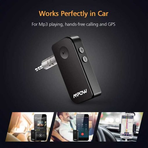 Mpow Wireless Bluetooth V5.0 3.5mm AUX Audio Stereo Music Car Receiver Adapter 
