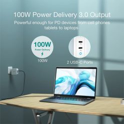 Buy Official Choetech 100W USB C PD GaN Dual USB Type C Charger in Pakistan