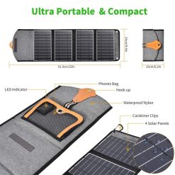 Buy Choetech 22W Portable Waterproof Solar Panel in Pakistan at Dab Lew Tech