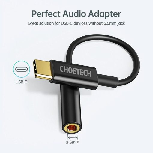 Buy Official Choetech UBS-C to 3.5mm Headphone Adapter in Pakistan