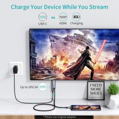 Buy Official Choetech USB Type C To HDMI Cable With 60W Power Delivery Charging Port in Pakistan