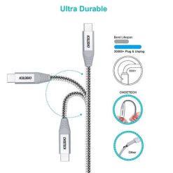 Buy Choetech USB Type C to USB C Cable 60W Ultra Fast Charging Cable in Pakistan