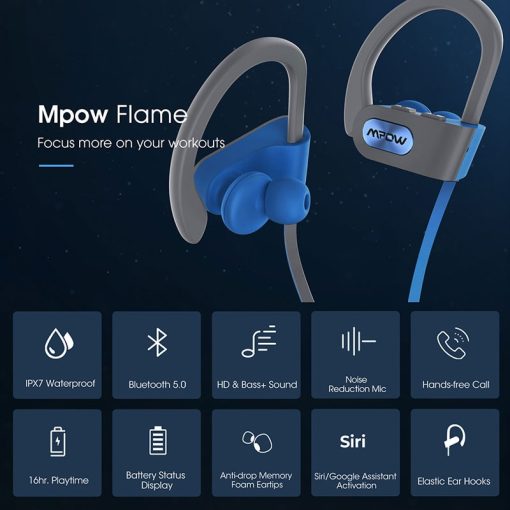 Buy Mpow Flame Sports Bluetooth Headphones, Waterproof Headphones in Pakistan