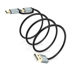 Buy 2 In 1 USB Type C + Micro Cable in Pakistan