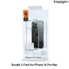 Buy Spigen Bundle Pack for iPhone 14 Pro Max 6.7 inch (Crystal Flex Case + Glass.tR Screen Protector + PowerArc 20W Charger)