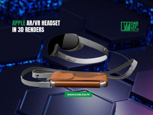 Apple VR/AR Headset In 3D Renders