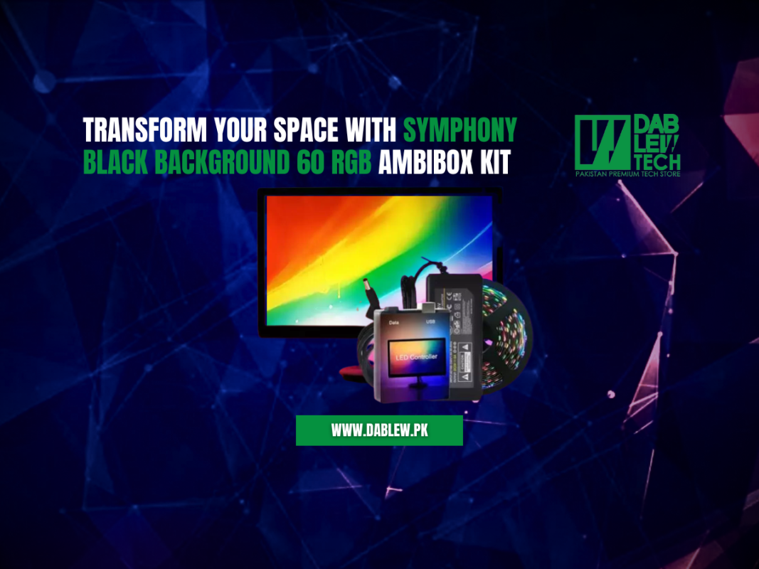Transform Your Space with Symphony Black Background 60 RGB Ambibox Kit