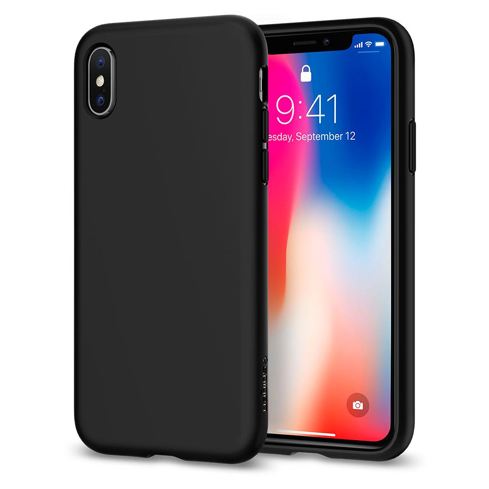 Spigen iPhone X / iPhone XS 2017 Case Liquid Crystal Matte Black