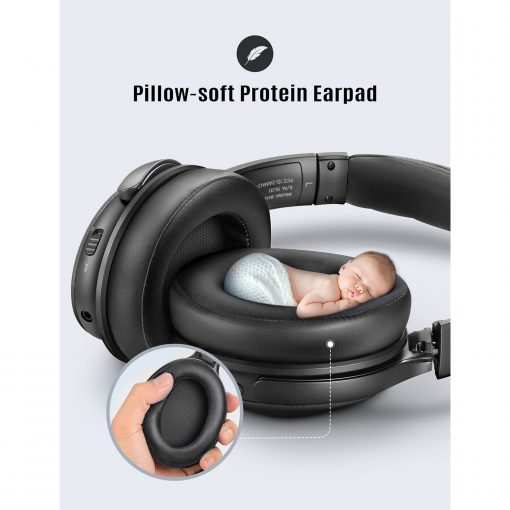 Mpow H17 Active Noise Cancelling Headphones, 45 Hours of Playing, Bluetooth Headphones with Fast Charging, Hi-Fi Sound, Bluetooth Headset with Microphone for TV/Mobile/PC - Image 5