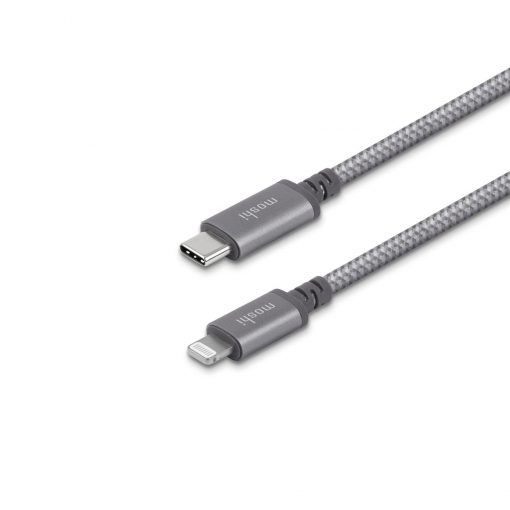 Moshi Integra™ USB-C Charge/Sync Cable with Lightning Connector 1.2 m - Titanium Gray - 99MO084041