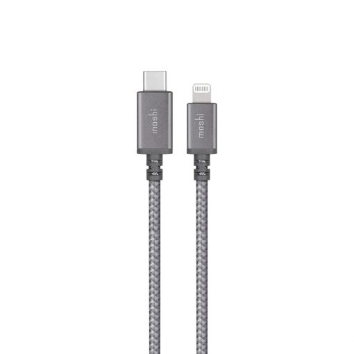 Moshi Integra™ USB-C Charge/Sync Cable with Lightning Connector 1.2 m - Titanium Gray - 99MO084041 - Image 2