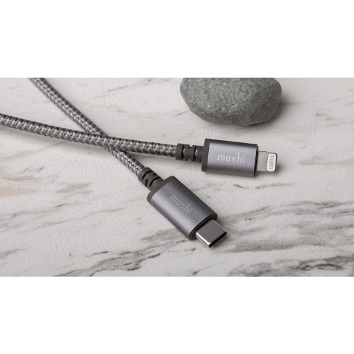 Moshi Integra™ USB-C Charge/Sync Cable with Lightning Connector 1.2 m - Titanium Gray - 99MO084041 - Image 5