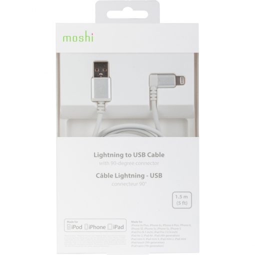 Moshi Lightning to USB Cable with 90- degree connector - 1.5m White - 99MO023128 - Image 4
