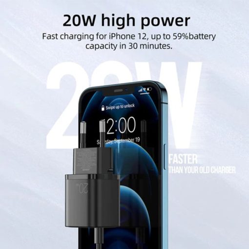 Buy Official Joyroom 20W Dual Port PD+QC3.0 Mini Fast Charger Adapter in Pakistan
