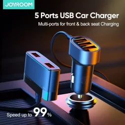 Buy Joyroom 5 Ports Car Charger whit warranty