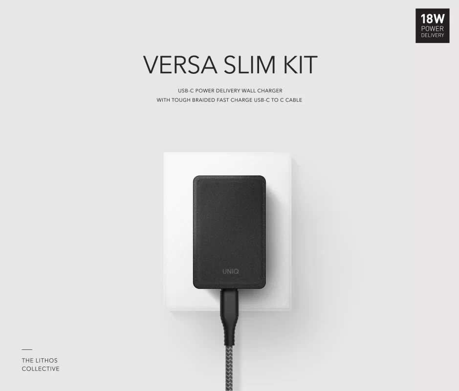 Buy Original UNIQ Versa Slim Kit USB-C wall Charger in Pakistan