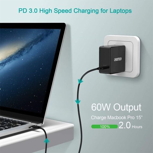 Buy Choetech 60W Type C Fast Charging Adapter in Pakistan