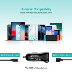 Buy Choetech USB C Car Charger 36W 2 Port Fast Charger in Pakistan