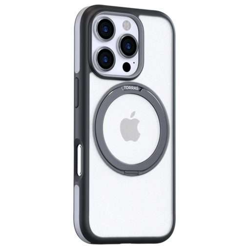 Torras Ostand R Fusion Series MagSafe Compatible Case for iPhone 16 Pro Max – Black