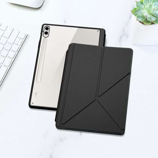 Dux Smart Folio Case with Pencil Holder for Samsung Tab S10 Plus/S9 Plus/S9 FE Plus - Black - Image 2