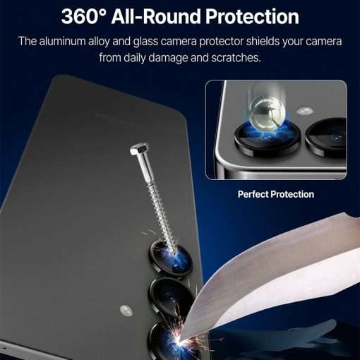 Whitestone Dome Camera Ring For Samsung Galaxy S25 Ultra Camera Protector Ring Type - 2 Pack - Image 3