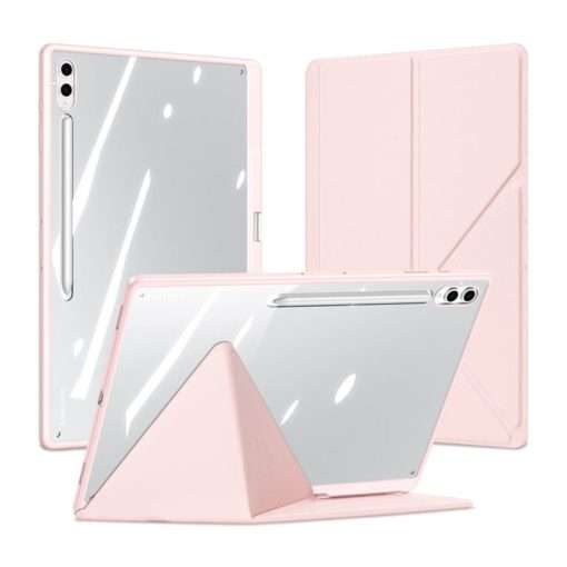 Dux Smart Folio Case with Pencil Holder for Samsung Tab S10 Ultra/S9 Ultra/S8 Ultra – Pink