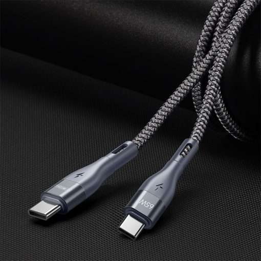 Duzzona PD 65W USB C to USB C Cable 200cm - Grey - Image 6