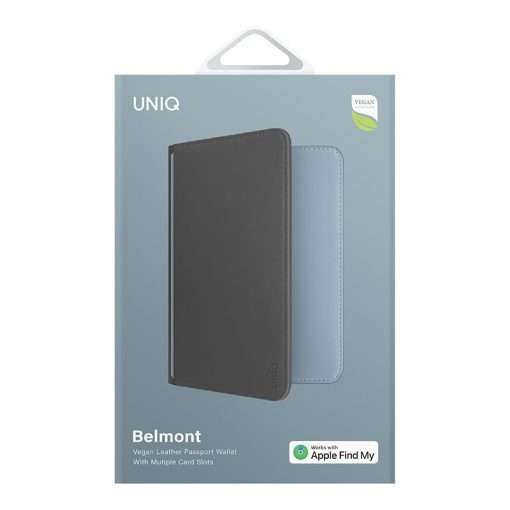 Uniq Belmont Passport and Card Holder with Tracker & RFID Blocking - Charcoal - Image 6