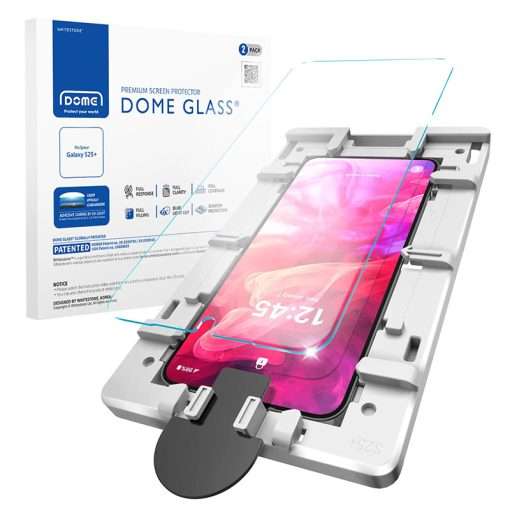 Whitestone [Dome Glass] Tempered Glass Screen Protector Liquid Dispersion Tech For Samsung Galaxy S25 Plus with UV Kit – 2 Pack