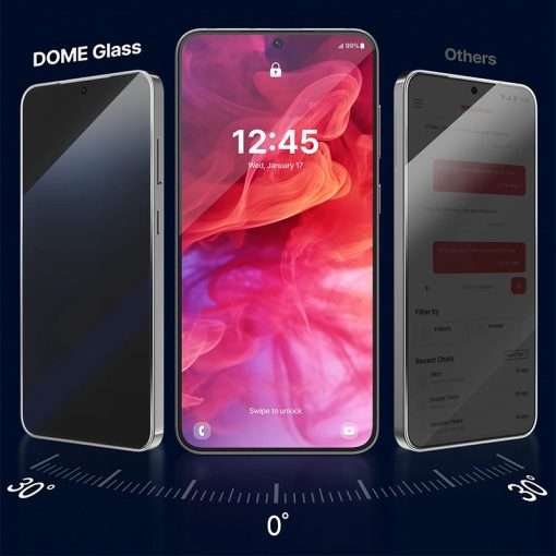 Samsung Galaxy S25 Ultra Whitestone Dome EA Privacy Glass Screen Protector – 1 Pack - Image 2