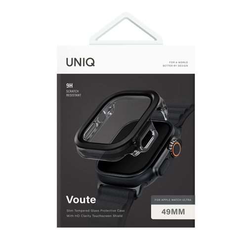 UNIQ Voute Case with Screen Protection for Apple Watch Ultra 49MM – Black - Image 5