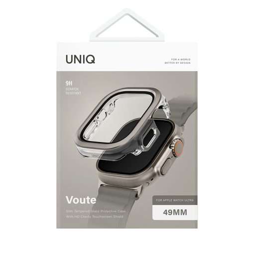 UNIQ Voute Case with Screen Protection for Apple Watch Ultra 49MM – Silver - Image 5