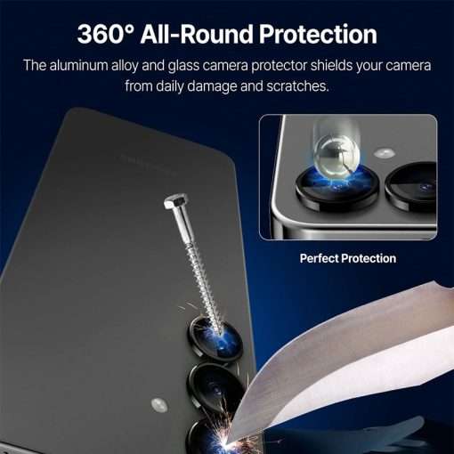 Whitestone Dome Camera Ring For Samsung Galaxy S25 Camera Protector Ring Type – 2 Pack - Image 4