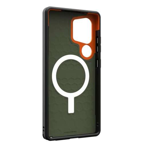 UAG Civilian Magsafe Compatible Phone Case for Samsung Galaxy S25 Ultra – Olive/Orange - Image 5