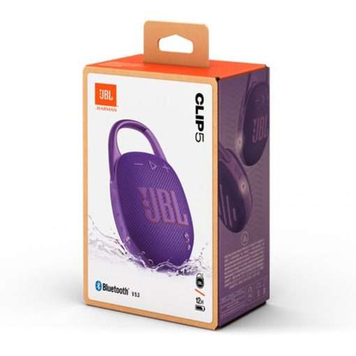 JBL Clip 5 – Ultra-Portable, Waterproof & Dustproof Bluetooth Speaker, Big Pro Sound with Punchy bass, Up to 12 Hours of Play – Purple - Image 9