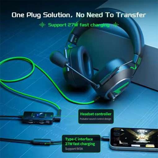 PLEXTONE G810 Gaming Headphones with Sound Card, Mic Wired Gaming Headset For PS4, PS5, Nintend Switch, Xbox, PC, Phones - Image 5