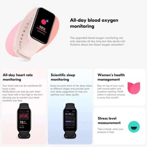 Xiaomi Smart Band 8 Active Fitness Tracker - Global Edition - Pink - Image 7