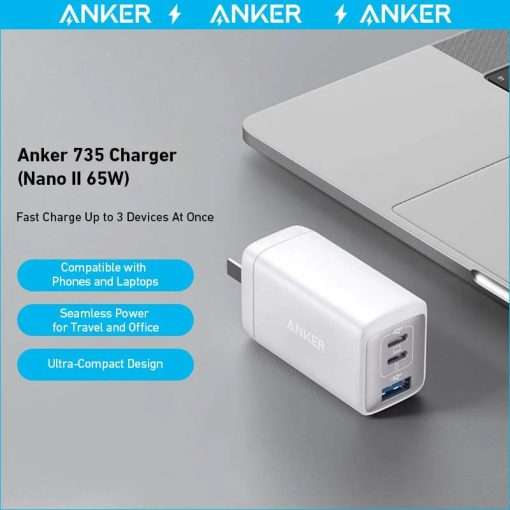 Anker 735 Charger (Nano II 65W) - Black - Image 2