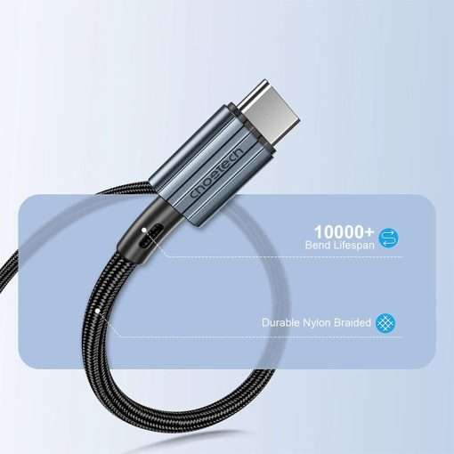 Choetech PD 60W USB-C / USB-C Cable- Gray - Image 5