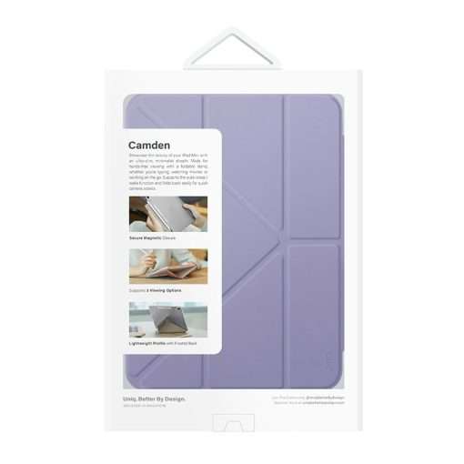 Uniq Camden Antimicrobial Case for iPad Mini 6th / 7th Gen / A17 Pro - Purple - Image 5
