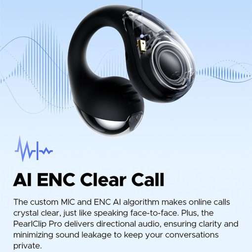 SoundPEATS PearlClip Pro Ear Ultra Open Ear Earbuds with Bluetooth 5.4, Clip On Ear Buds with Mic, IPX5, 24 Hrs, for Running Cycling Fitness - Image 6