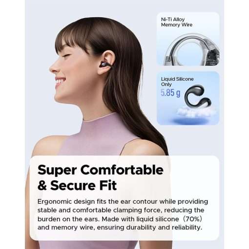 SoundPEATS PearlClip Pro Ear Ultra Open Ear Earbuds with Bluetooth 5.4, Clip On Ear Buds with Mic, IPX5, 24 Hrs, for Running Cycling Fitness - Image 7