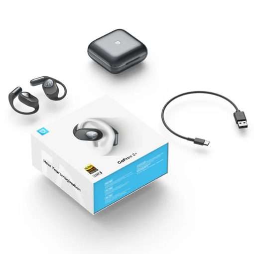 Soundpeats Gofree 2+ Wireless Open Ear Earphone - Black - Image 9