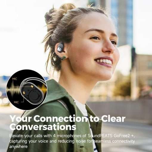 Soundpeats Gofree 2+ Wireless Open Ear Earphone - Black - Image 6