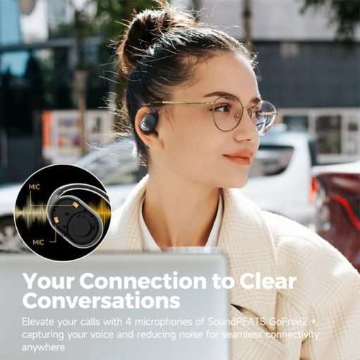 Soundpeats Gofree 2+ Wireless Open Ear Earphone - Black - Image 5