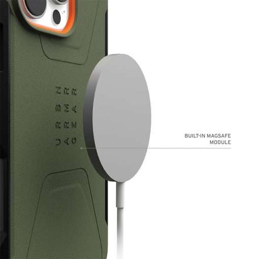 UAG Civilian Magsafe Compatible Phone Case for iPhone 16 Pro Max - Olive - Image 7