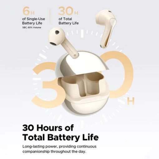 SoundPEATS Air5 True Wireless Earbuds with Bluetooth 5.4, aptX Lossless Audio, Hi-Res Qualcomm Snapdragon QCC3091 Chip, 13mm Driver, Multipoint Pairing - Beige - Image 6