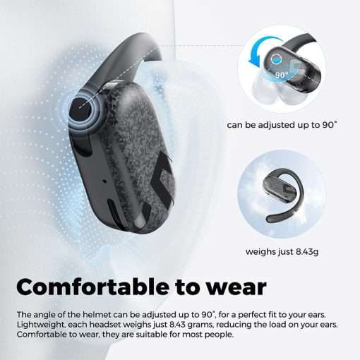 SoundPEATS Breezy Open Ear True Wireless Earphones with 40Hrs Playtime, 90° Adjustable, Bluetooth 5.4, 12mm Drivers, 4 Mics with AI Call Noise Canceling - Image 3