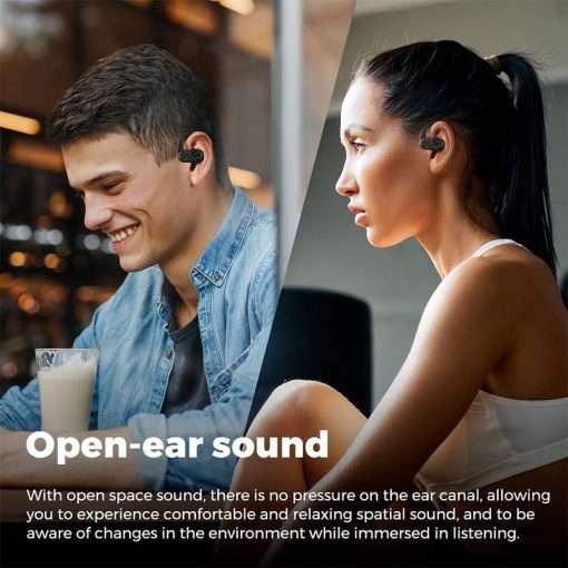 SoundPEATS Breezy Open Ear True Wireless Earphones with 40Hrs Playtime, 90° Adjustable, Bluetooth 5.4, 12mm Drivers, 4 Mics with AI Call Noise Canceling - Image 5