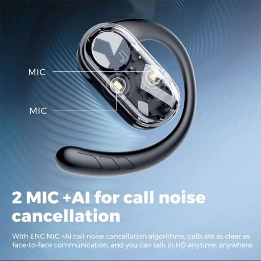 SoundPEATS Breezy Open Ear True Wireless Earphones with 40Hrs Playtime, 90° Adjustable, Bluetooth 5.4, 12mm Drivers, 4 Mics with AI Call Noise Canceling - Image 6
